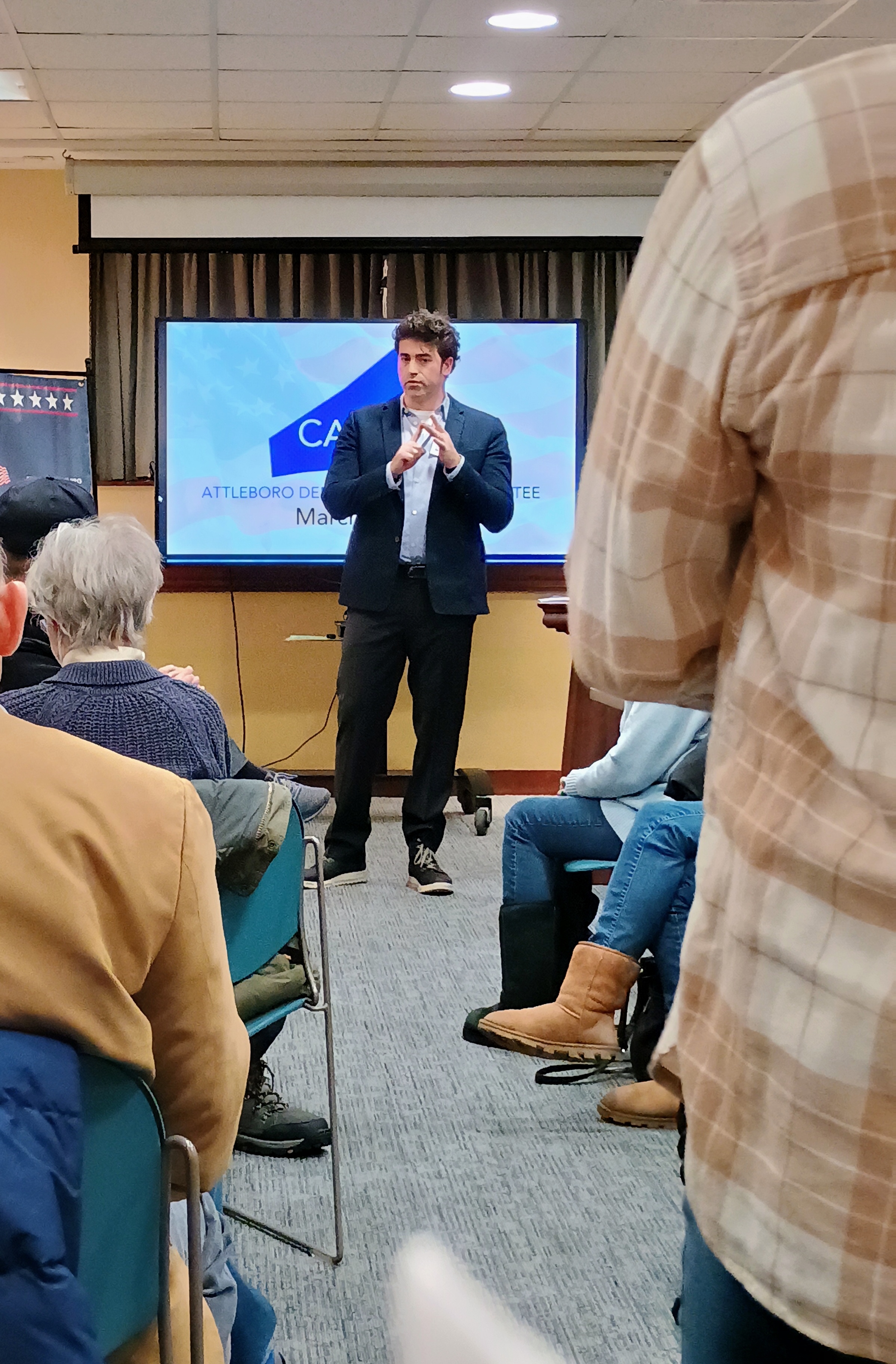 Jason Poulos on the campaign trail