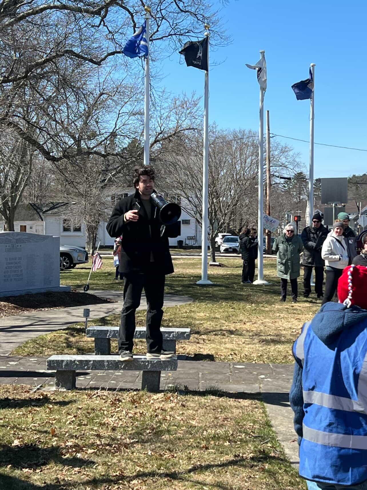 Jason Poulos on the campaign trail